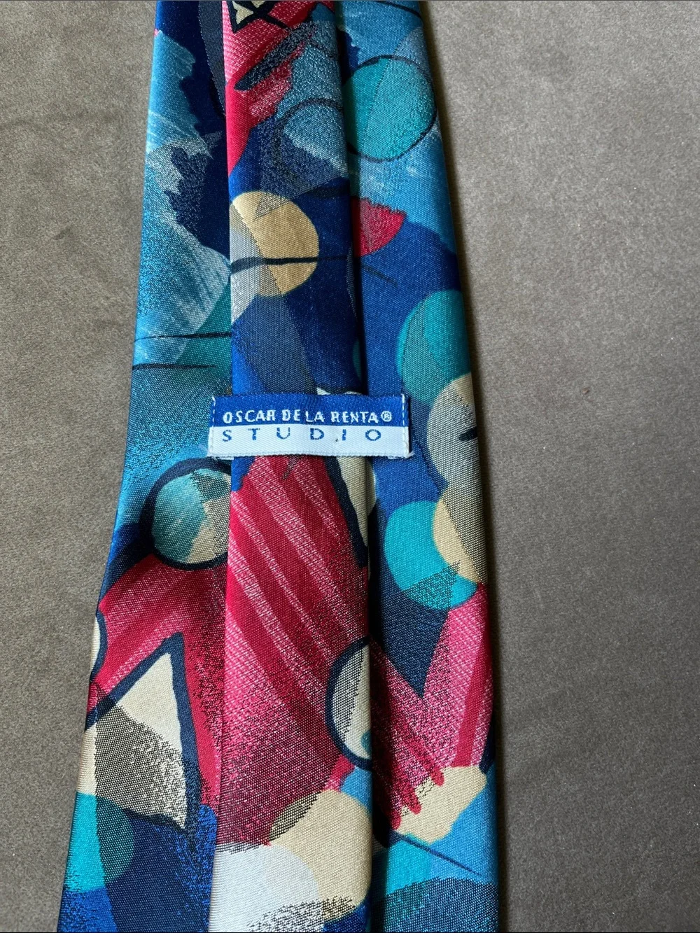 Oscar de la Renta Studio Multicolor Abstract Silk Polyester Tie